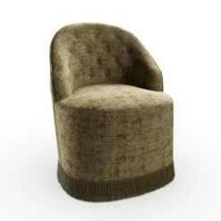Elea Tassel Distressed Chenille Occasional Armchair -Online Furniture Store 30930363 alt05