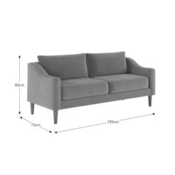 Hugo Velvet 3 Seater Sofa -Online Furniture Store 30931668 alt09