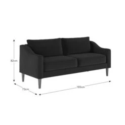 Hugo Velvet 3 Seater Sofa -Online Furniture Store 30931691 alt09