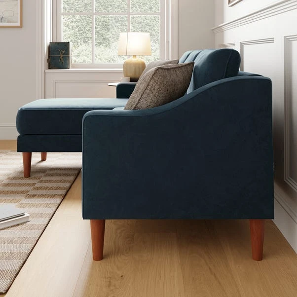 Hugo Velvet 3 Seater Corner Chaise Sofa 4 Hugo Velvet 3 Seater Corner Chaise Sofa - Image 2