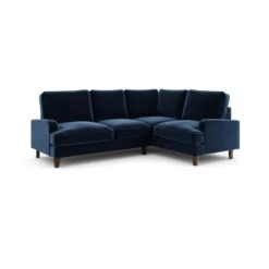 Beatrice Matte Velvet Luxe Navy Corner Sofa -Online Furniture Store 30931699 alt04