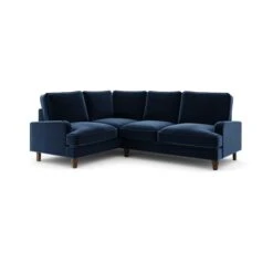 Beatrice Matte Velvet Luxe Navy Corner Sofa -Online Furniture Store 30931700 alt04