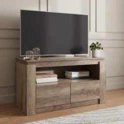 Canyon Oak 2 Drawer TV Unit For TVs Up To 44"