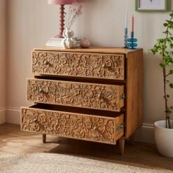 Jules Hand Carved 3 Drawer Chest 10 Jules Hand Carved 3 Drawer Chest -Online Furniture Store 30931913 alt02