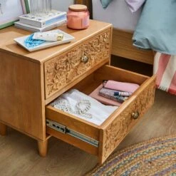 Jules Hand Carved Bedside Table -Online Furniture Store 30931914 alt02
