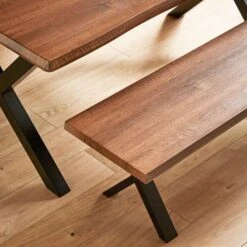 Ezra 6 Seater Rectangular Dining Table With 2 Benches 24 Ezra 6 Seater Rectangular Dining Table With 2 Benches -Online Furniture Store 30933377 alt02