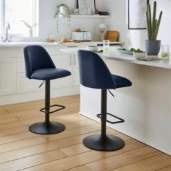 Delaney Adjustable Height Barstool, Velvet -Online Furniture Store 30933522 alt01