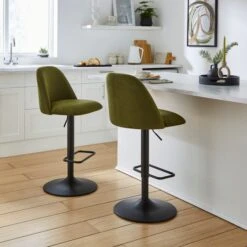 Delaney Adjustable Height Barstool, Velvet -Online Furniture Store 30933524 alt01