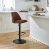 Delaney Adjustable Height Bar Stool, Faux Leather 1 Delaney Adjustable Height Bar Stool, Faux Leather -Online Furniture Store 30933526