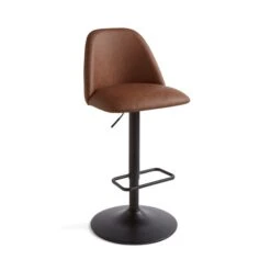 Delaney Adjustable Height Bar Stool, Faux Leather -Online Furniture Store 30933526 alt04