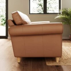 Flori Classic Leather 3 Seater Sofa -Online Furniture Store 30937844 alt01