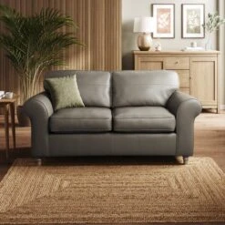 Flori Classic Leather 2 Seater Sofa -Online Furniture Store 30937870