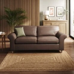 Flori Classic Leather 3 Seater Sofa -Online Furniture Store 30937907