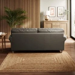 Flori Classic Leather 3 Seater Sofa -Online Furniture Store 30937933 alt02