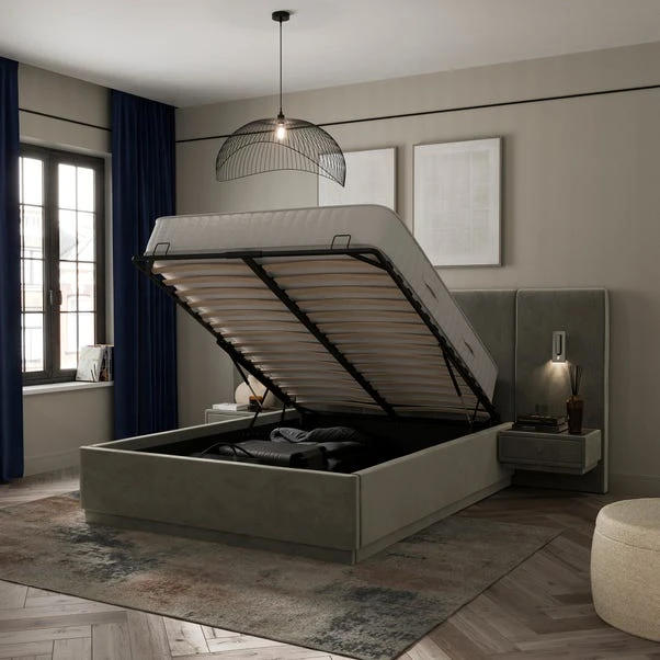 Oversized Ottoman Hotel Bed Frame, Velvet 12 Oversized Ottoman Hotel Bed Frame, Velvet - Image 10