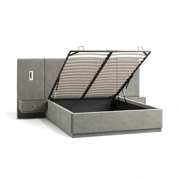 Oversized Ottoman Hotel Bed Frame, Velvet 17 Oversized Ottoman Hotel Bed Frame, Velvet - Image 15