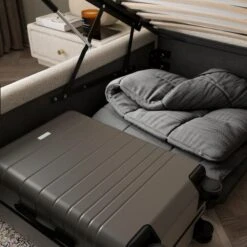 Oversized Ottoman Hotel Bed Frame, Boucle -Online Furniture Store 30948511 alt03