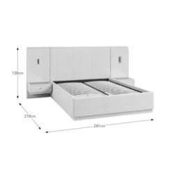 Oversized Ottoman Hotel Bed Frame, Boucle -Online Furniture Store 30948511 alt09