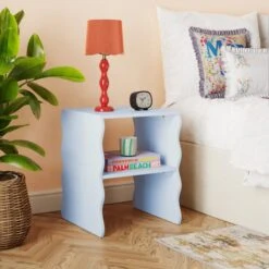 Posie Wavy Bedside Table -Online Furniture Store 30957385
