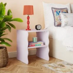 Posie Wavy Bedside Table -Online Furniture Store 30957432