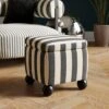 Nylah Woven Stripe Storage Footstool