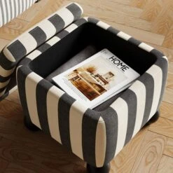 Nylah Woven Stripe Storage Footstool -Online Furniture Store 30958302 alt02