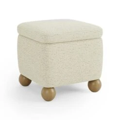 Nylah Boucle Fleck Storage Footstool 16 Nylah Boucle Fleck Storage Footstool -Online Furniture Store 30958372 alt05
