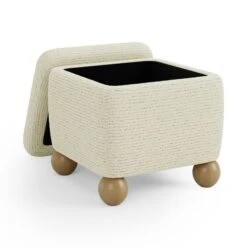 Nylah Boucle Fleck Storage Footstool 17 Nylah Boucle Fleck Storage Footstool -Online Furniture Store 30958372 alt06