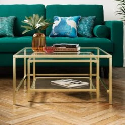 Sofia Glass Nest Of Square Coffee Tables 24 Sofia Glass Nest Of Square Coffee Tables -Online Furniture Store 30958630 alt01