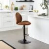 Jayde Adjustable Bar Stool, Faux Leather -Online Furniture Store 30958645