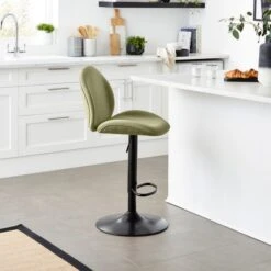 Jayde Adjustable Bar Stool, Velvet -Online Furniture Store 30958646