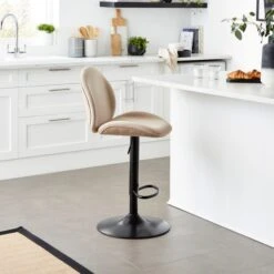 Jayde Adjustable Bar Stool, Velvet -Online Furniture Store 30958647