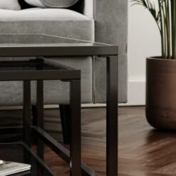 Sofia Glass Nest Of Square Coffee Tables 18 Sofia Glass Nest Of Square Coffee Tables -Online Furniture Store 30958665 alt02