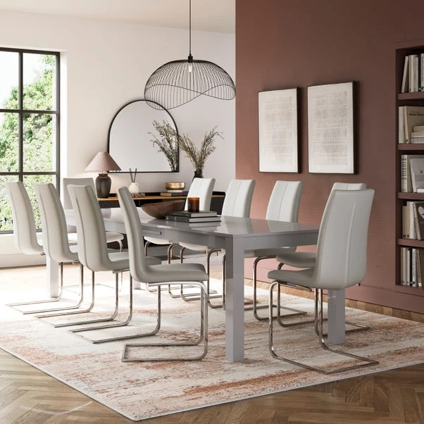 Harlington 8-10 Seater Extendable Dining Table, Gloss 16 Harlington 8-10 Seater Extendable Dining Table, Gloss - Image 14