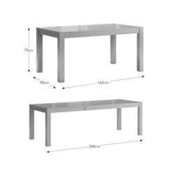Harlington 8-10 Seater Extendable Dining Table, Gloss 33 Harlington 8-10 Seater Extendable Dining Table, Gloss -Online Furniture Store 30959449 alt09