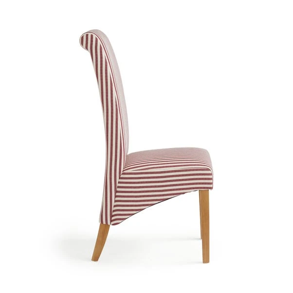 Set Of 2 Chester Linford Stripe Dining Chairs, Fabric 5 Set Of 2 Chester Linford Stripe Dining Chairs, Fabric - Image 4