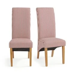 Set Of 2 Chester Linford Stripe Dining Chairs, Fabric 27 Set Of 2 Chester Linford Stripe Dining Chairs, Fabric -Online Furniture Store 30959454 alt06