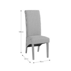 Set Of 2 Chester Linford Stripe Dining Chairs, Fabric 29 Set Of 2 Chester Linford Stripe Dining Chairs, Fabric -Online Furniture Store 30959454 alt09