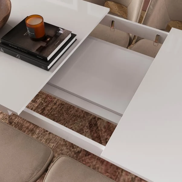 Harlington 8-10 Seater Extendable Dining Table, Gloss 5 Harlington 8-10 Seater Extendable Dining Table, Gloss - Image 3