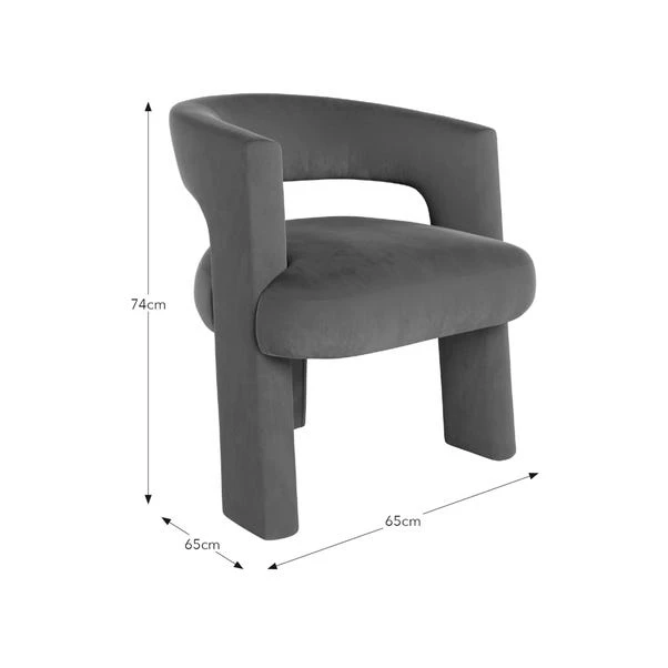 Remi Velvet Accent Chair 9 Remi Velvet Accent Chair - Image 7