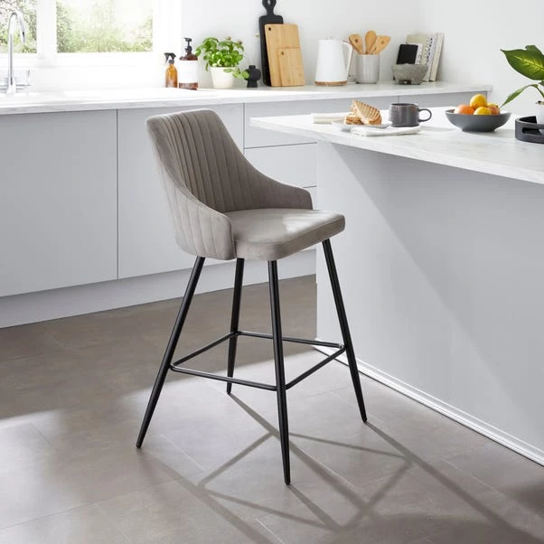 Shea Bar Stool, Velvet 15 Shea Bar Stool, Velvet - Image 13