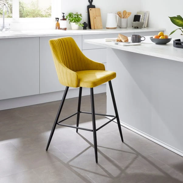 Shea Bar Stool, Velvet 9 Shea Bar Stool, Velvet - Image 7