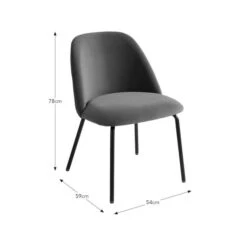 Delaney Dining Chair, Velvet -Online Furniture Store 30959834 alt09