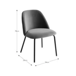 Delaney Dining Chair, Velvet -Online Furniture Store 30959843 alt09