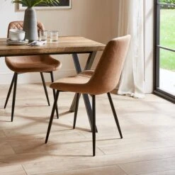 Walden Set Of 2 Dining Chairs, Faux Leather