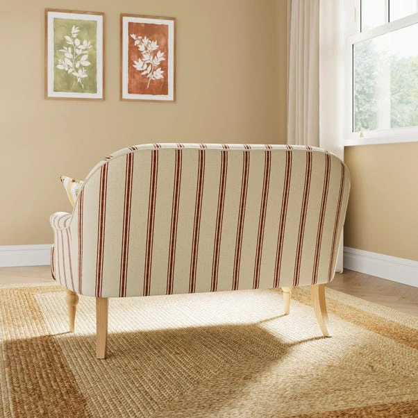 Petit Folkstone Stripe Terracotta 2 Seater Armchair 4 Petit Folkstone Stripe Terracotta 2 Seater Armchair - Image 2