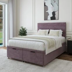 Plush Chenille End Of Bed Ottoman Base -Online Furniture Store 30962632