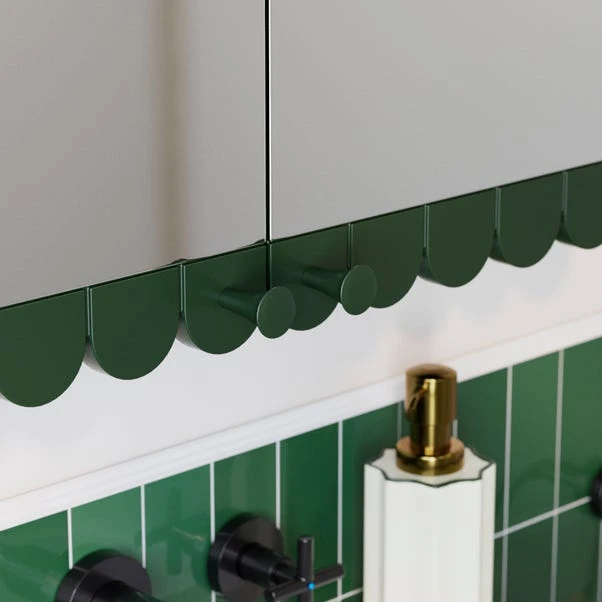 Scallop Mirror Wall Cabinet 20 Scallop Mirror Wall Cabinet - Image 18