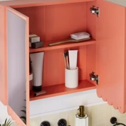 Scallop Mirror Wall Cabinet 31 Scallop Mirror Wall Cabinet -Online Furniture Store 30963084 alt03