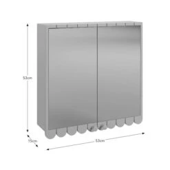 Scallop Mirror Wall Cabinet 35 Scallop Mirror Wall Cabinet -Online Furniture Store 30963084 alt09